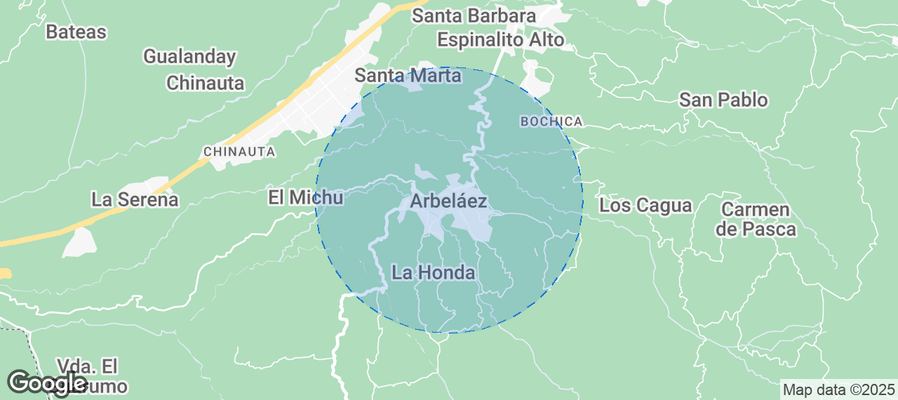 Arbeláez Airbnb map
